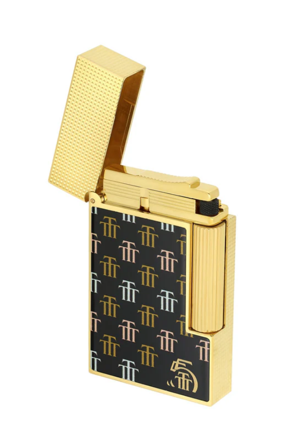 TR9138,S.T. Dupont Ligne 2 Trinidad 55th Annieversary Gold Puro Çakmağı 16077