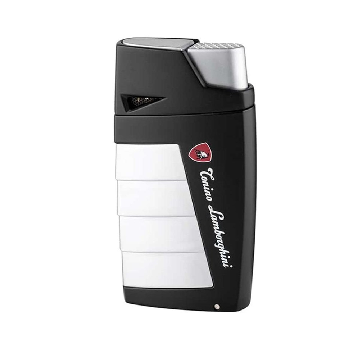 TR2195,Tonino Lamborghini İki Torch Siyah Gümüş Puro Çakmağı