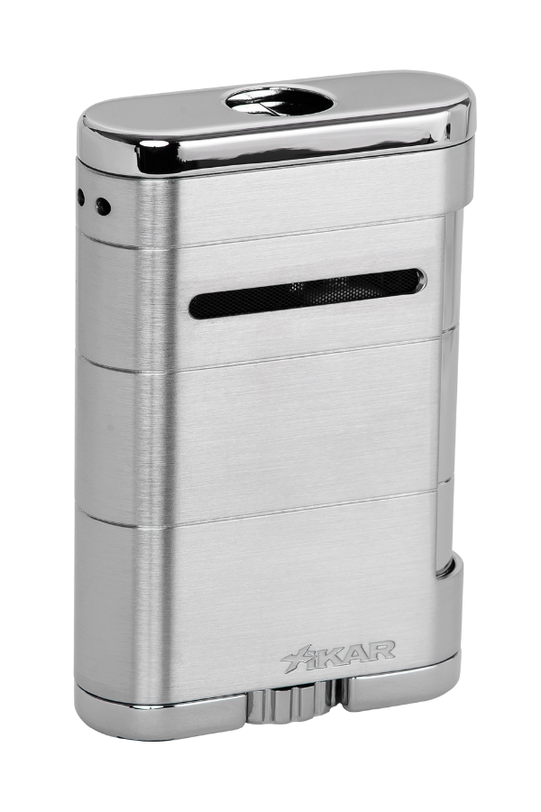 TR8698,Xikar Allume Gümüş Çift Torch Puro Çakmağı