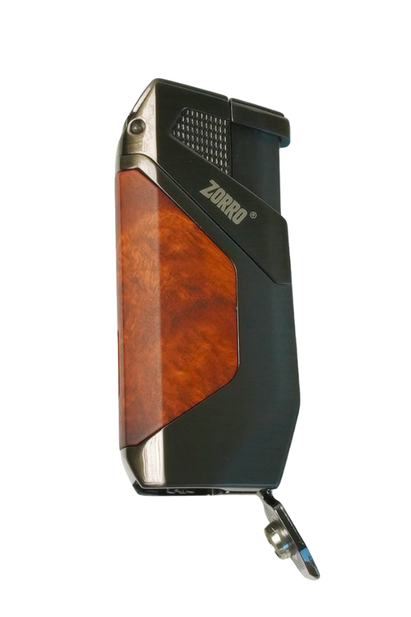 TRM1005,Zorro 2 Torch Pürmüz Ahşap Gunmetal Metal Puro Çakmağı