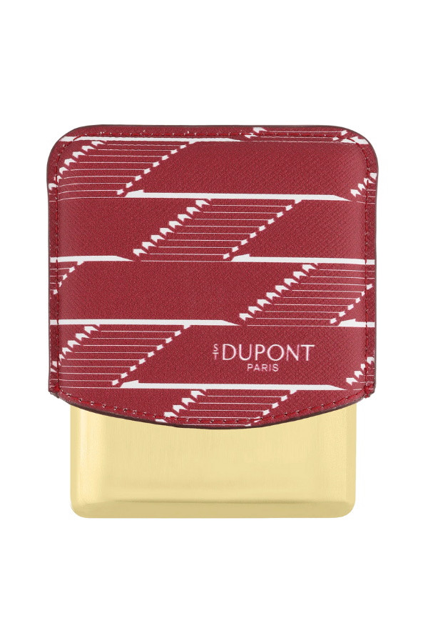 TR8688,S.T. Dupont Coated Canvas Monogram Bordo Deri Cigarillo Kılıfı 183178