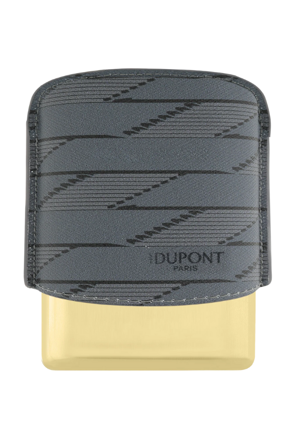 TR8690,S.T. Dupont Coated Canvas Monogram Parlak Siyah Deri Cigarillo Kılıfı 183179