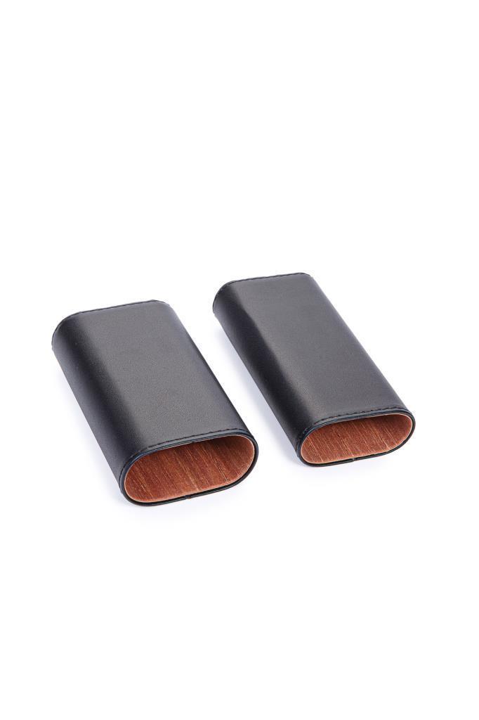 TR6874,Cohiba Siyah İkili Deri Puro Kılıfı