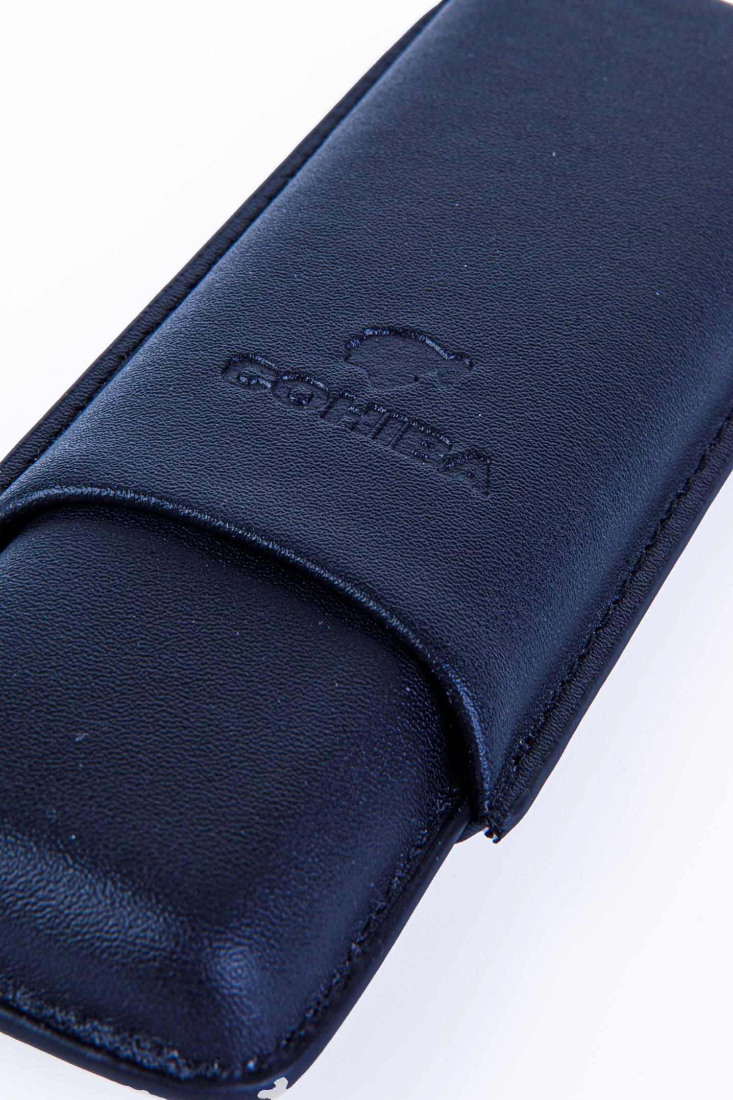 TR8230,Cohiba Siyah İkili Deri Puro Kılıfı