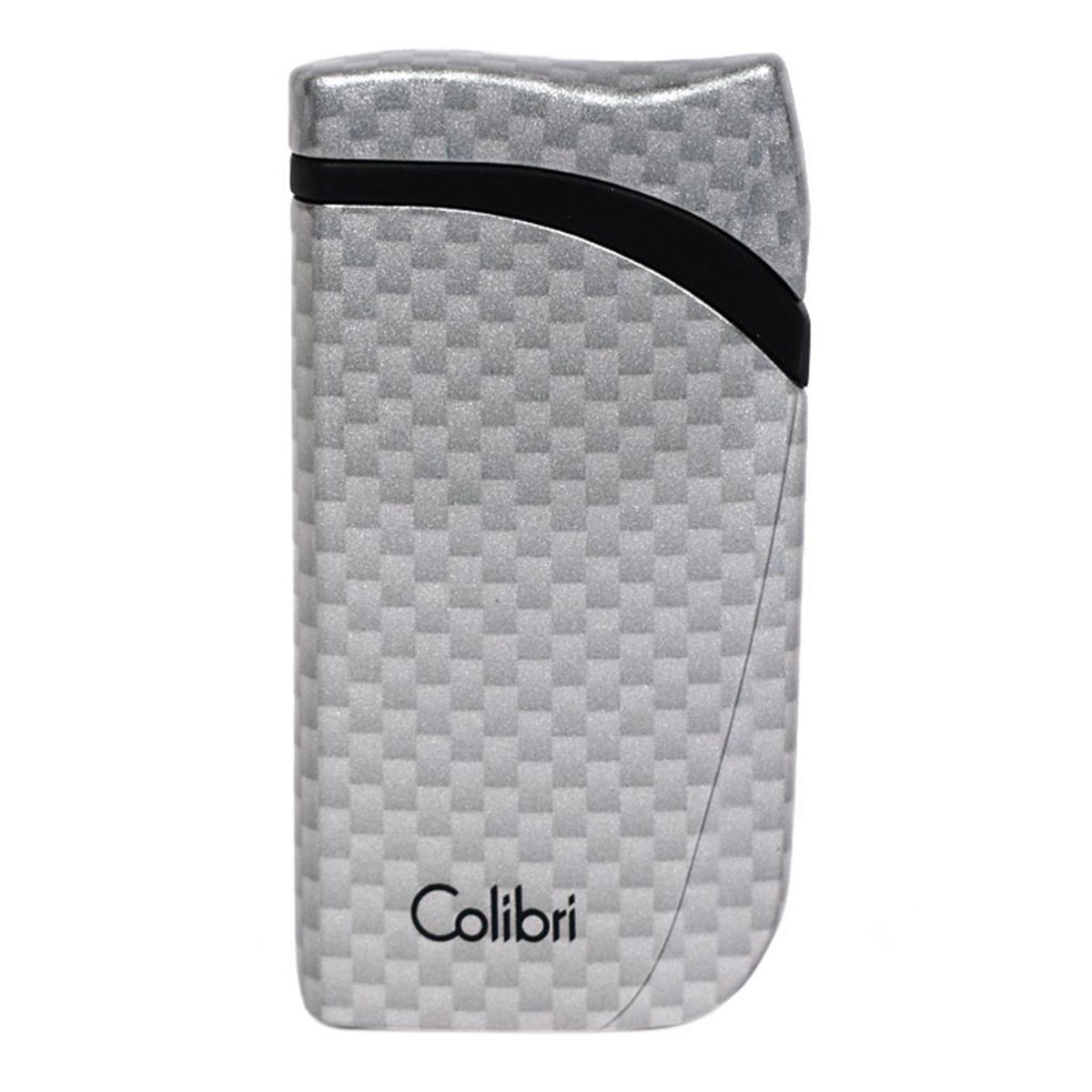TR4233,Colibri Falcon Karbon Desenli Gümüş Puro Çakmağı