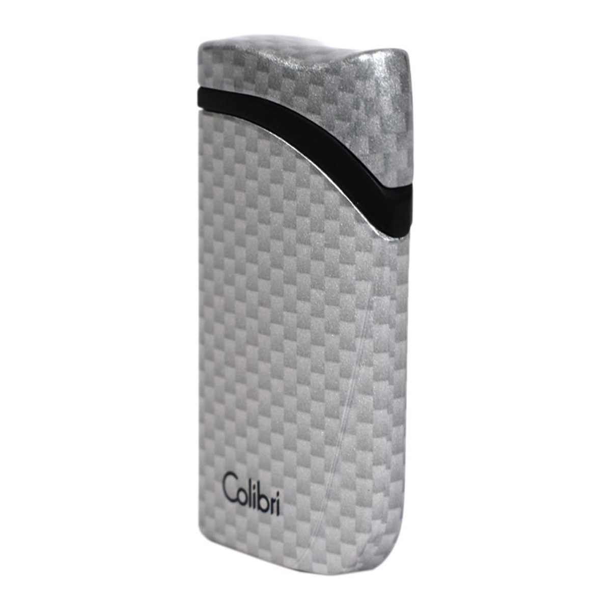 TR4233,Colibri Falcon Karbon Desenli Gümüş Puro Çakmağı