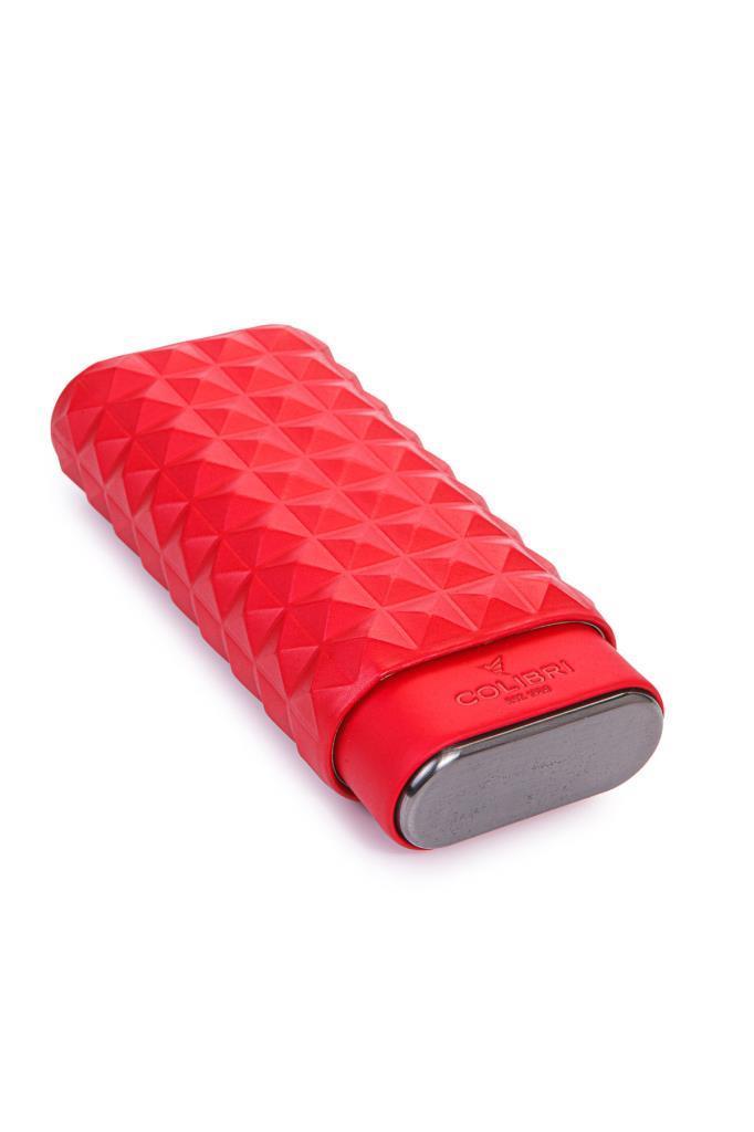 TR6810,Colibri Quasar Kırmızı Üçlü Deri Puro Kılıfı