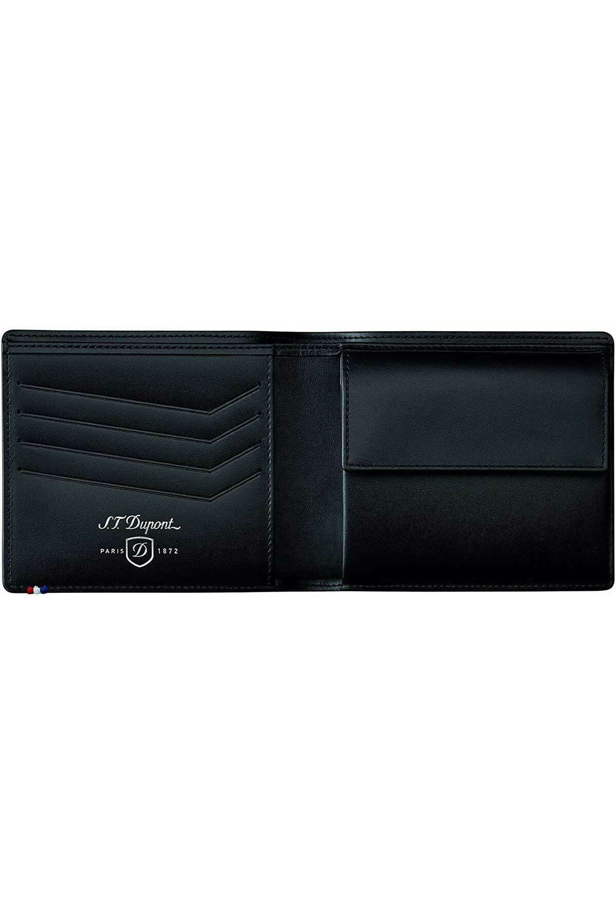 TR4462,S.T Dupont Defi Siyah Deri  Erkek Cüzdan 170403