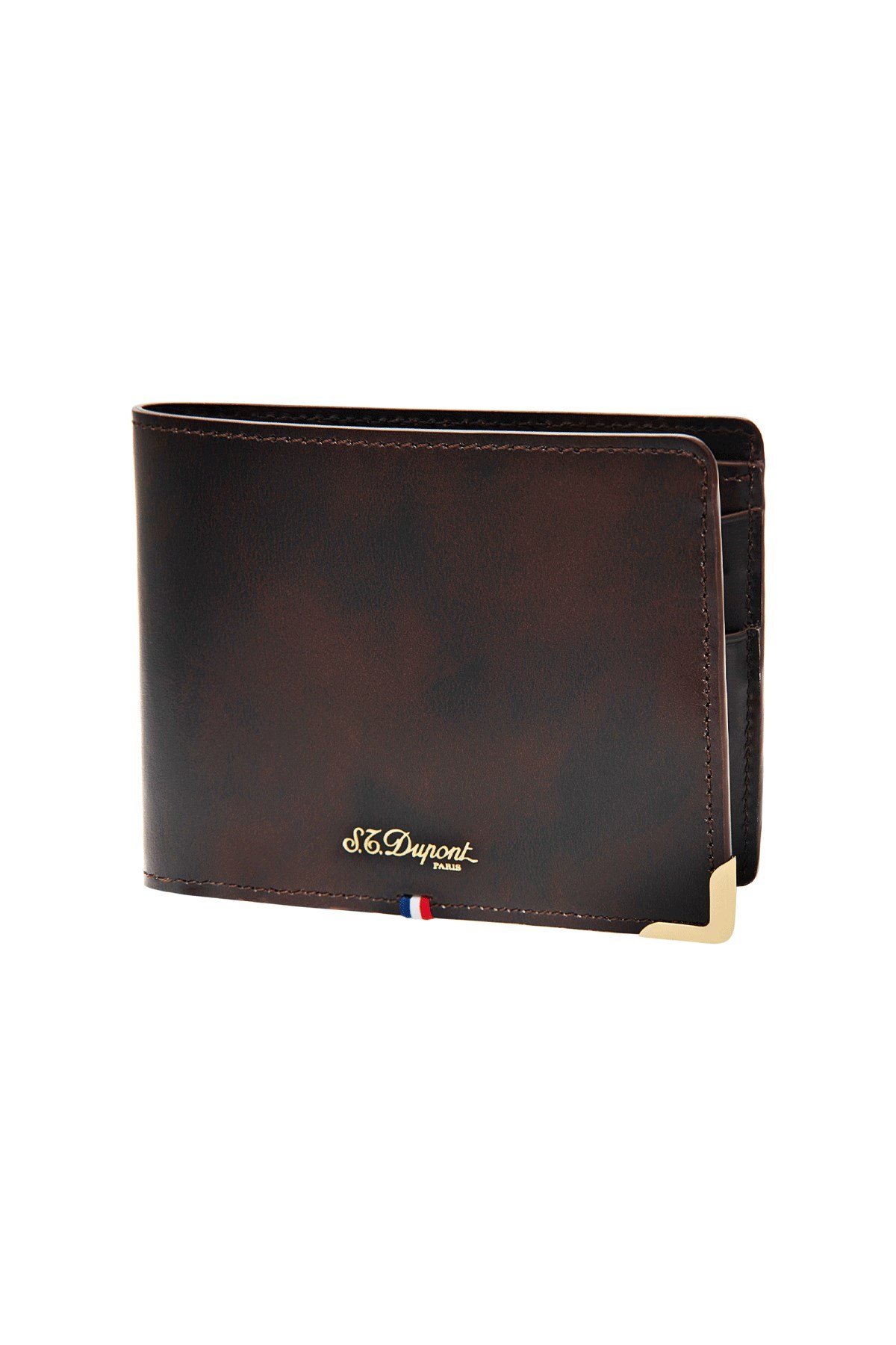 TR4481,S.T Dupont Koyu Kahverengi Deri Cüzdan 190453