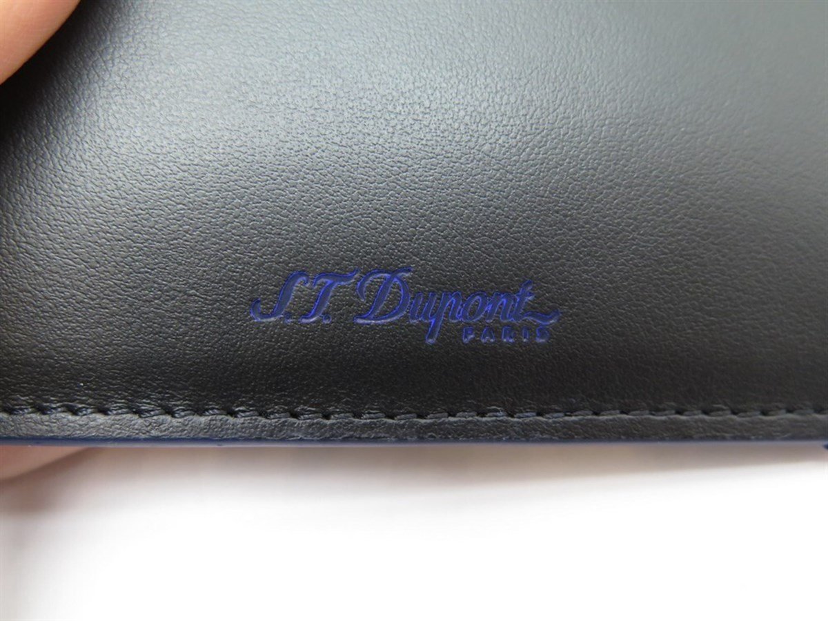 TR4474,S.T Dupont Mavi Slim Deri Cüzdan 184001