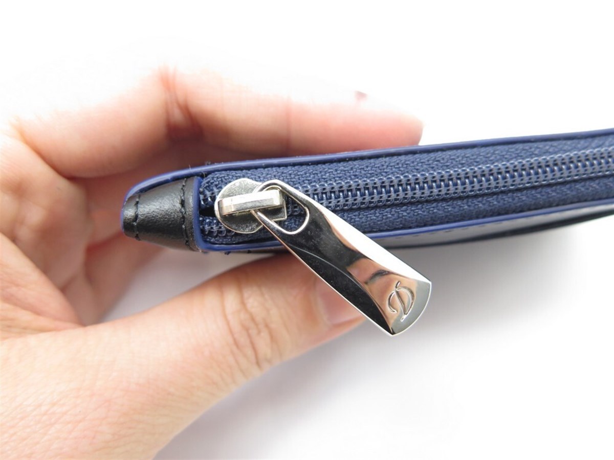 TR4474,S.T Dupont Mavi Slim Deri Cüzdan 184001