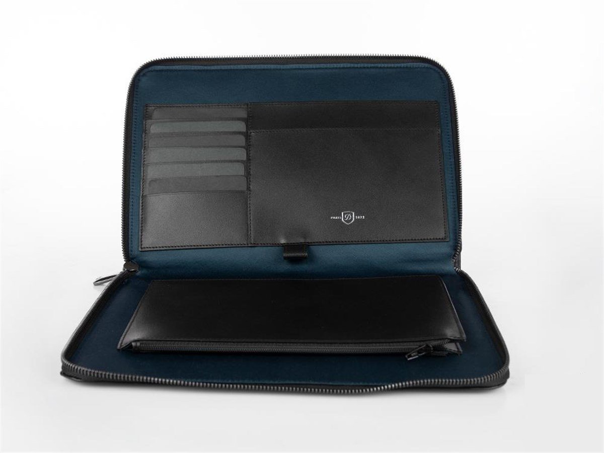 TR4371,S.T Dupont Siyah Erkek Deri El Çantası 172007