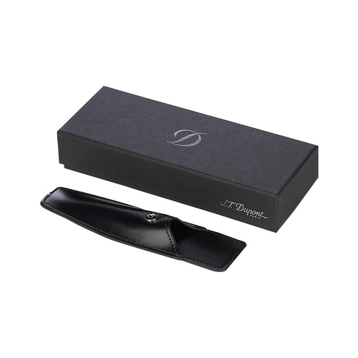 TR4022,S.T Dupont Siyah Deri Kalem Kılıfı 180016