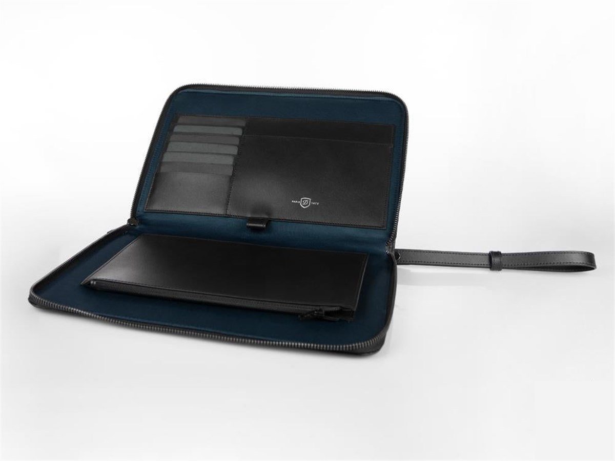 TR4371,S.T Dupont Siyah Erkek Deri El Çantası 172007