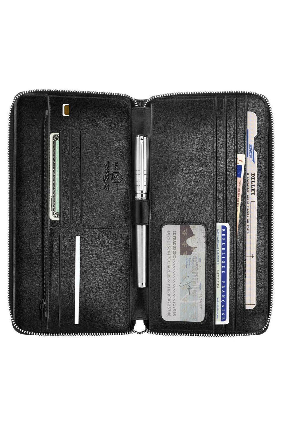 TR4822,S.T. Dupont Deri Siyah Erkek Cüzdan 180240