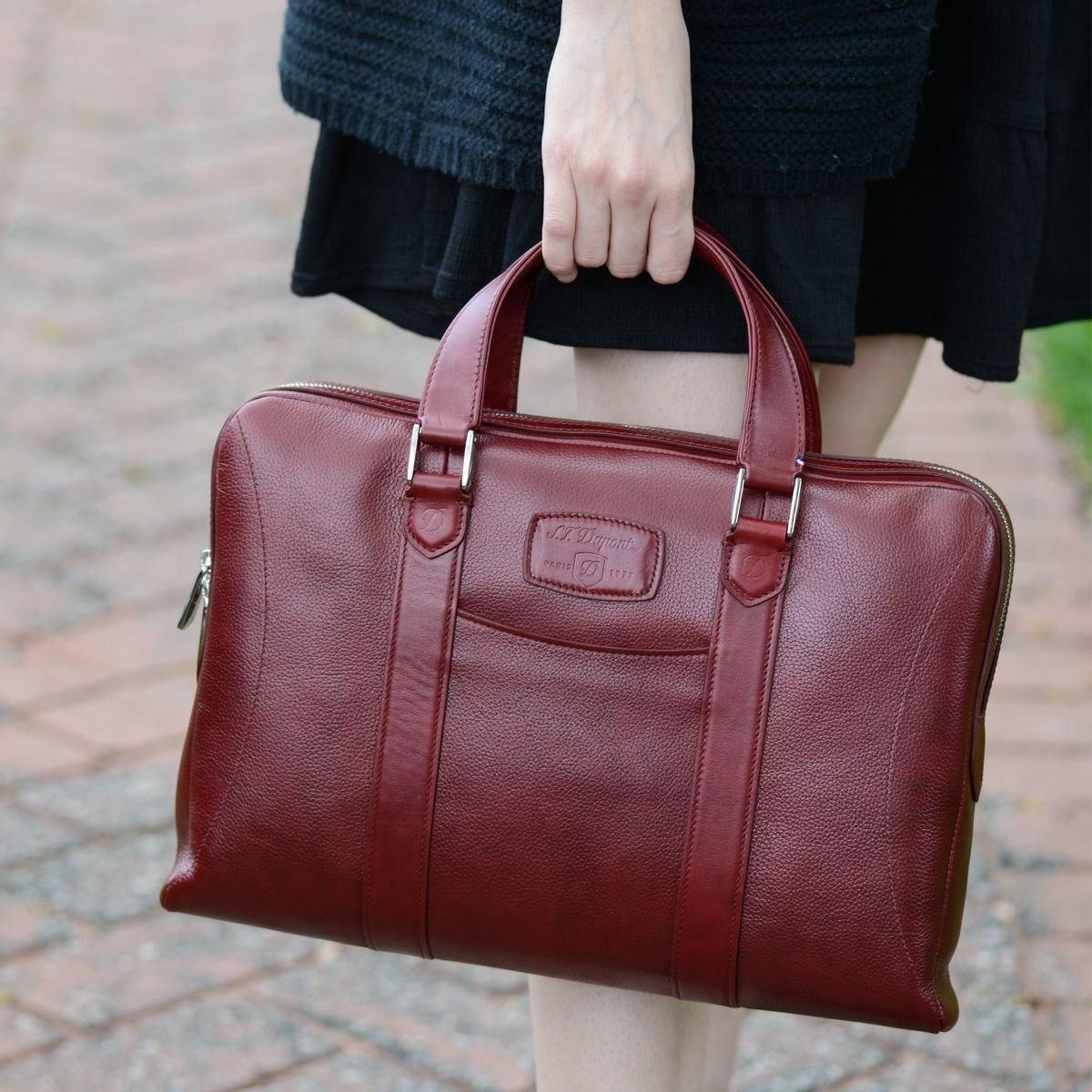 TR4824,S.T. Dupont Deri Kırmızı Evrak Taşıma Çantası 181284