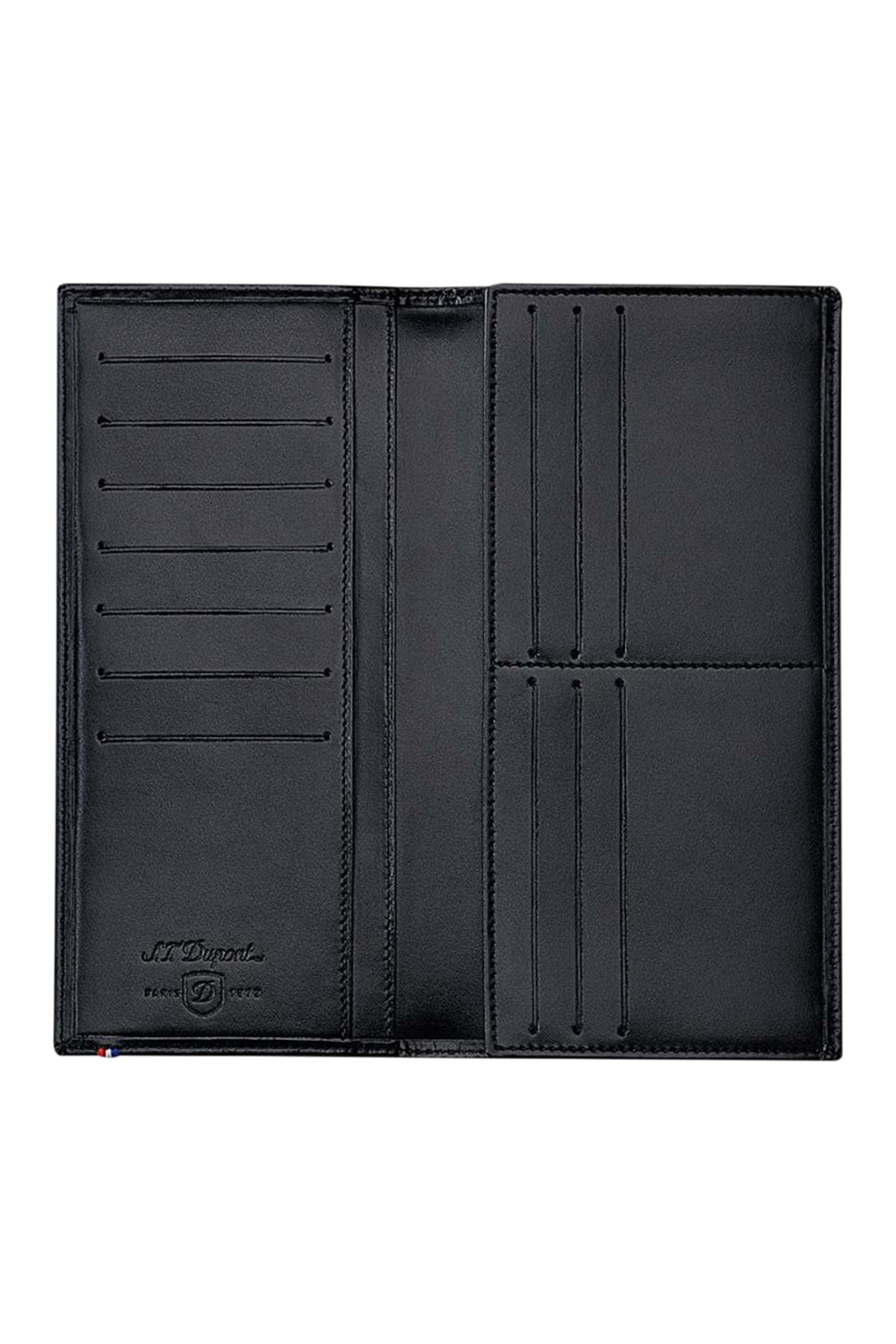 TR4818,S.T. Dupont Line D Black Long Smooth Deri Cüzdan 180045