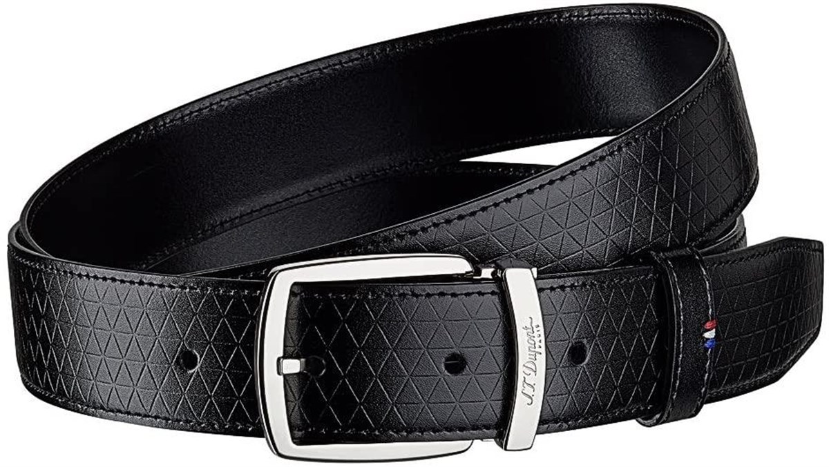 TR2758,S.T. Dupont Siyah Deri Desenli Kemer 8210798