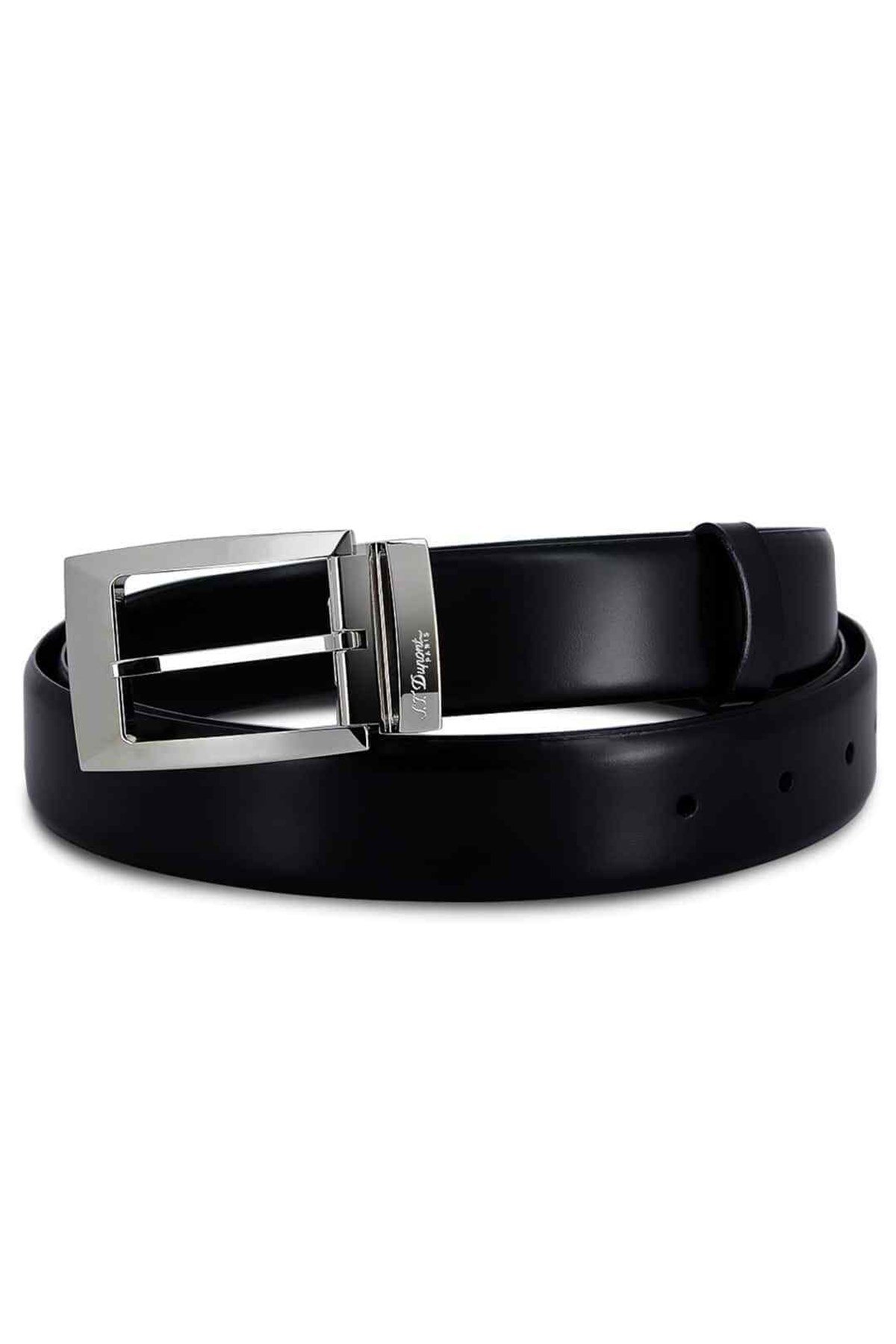 TR4843,S.T. Dupont Siyah Deri Kemer 7110440