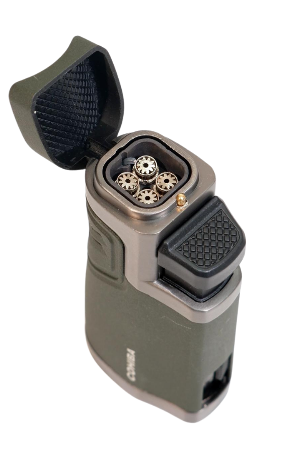 TR9492,Cohiba 4 Torch Pürmüz Delicili Haki Metal Puro Çakmağı
