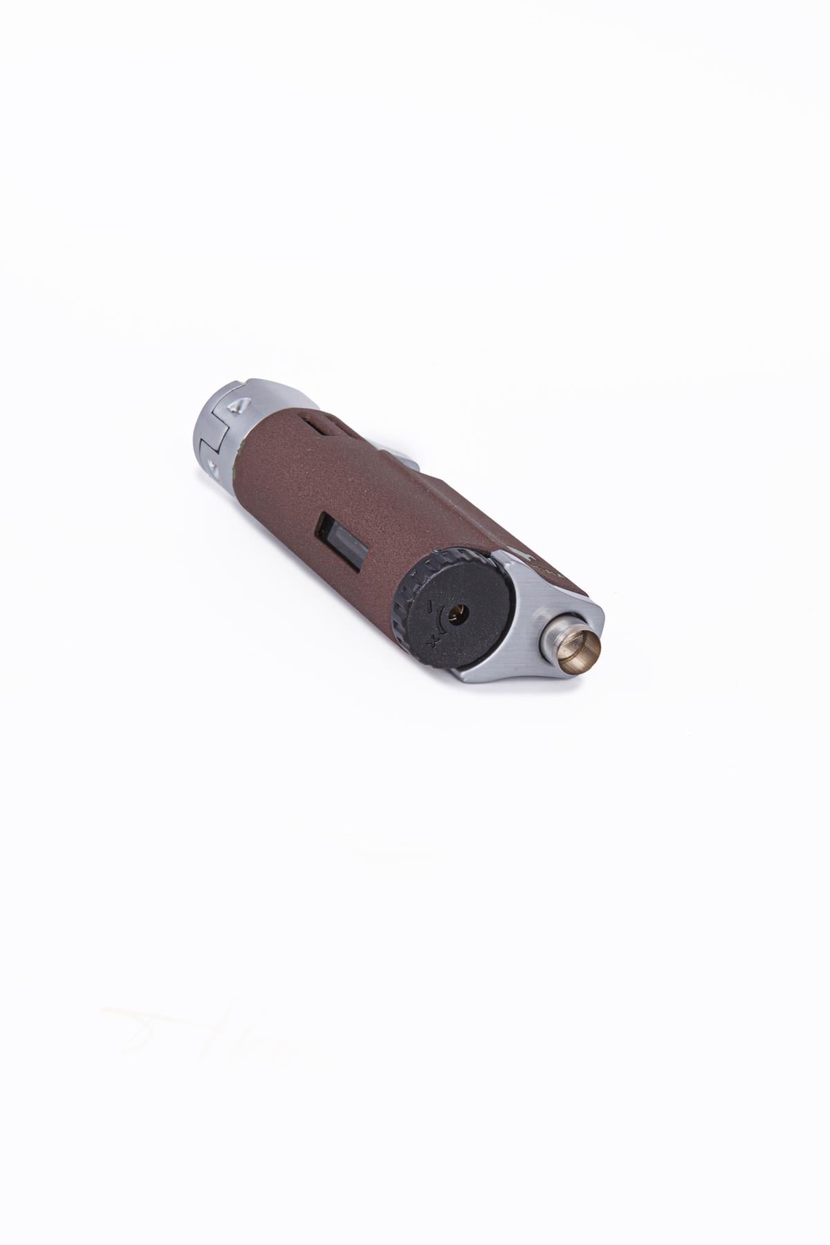 TR7937,Cohiba 4 Torch Pürmüz Haki-Gümüş Metal Puro Çakmağı
