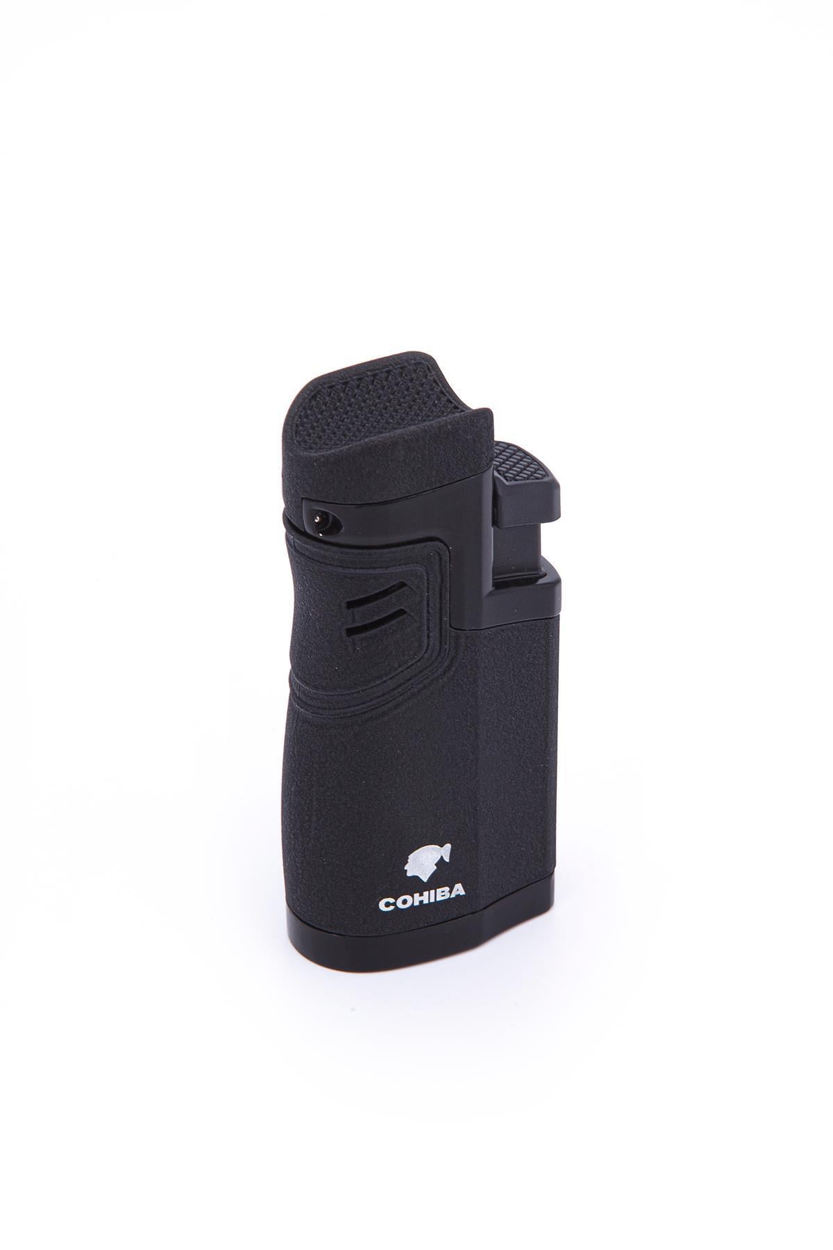 TR7247,Cohiba 4 Torch Pürmüz Mat Siyah Metal Puro Çakmağı