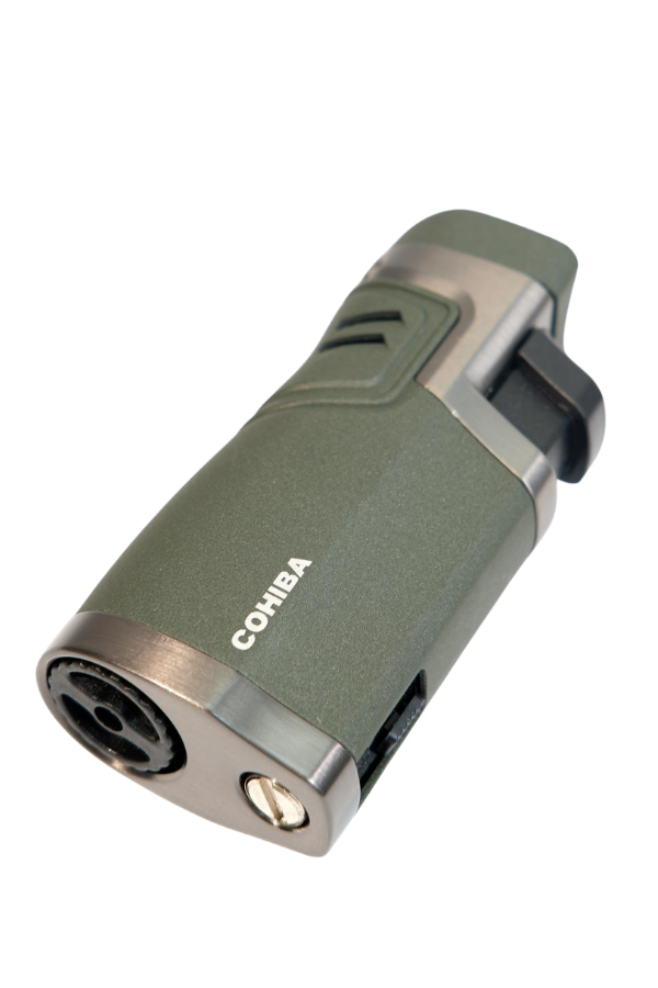 TR9492,Cohiba 4 Torch Pürmüz Delicili Haki Metal Puro Çakmağı