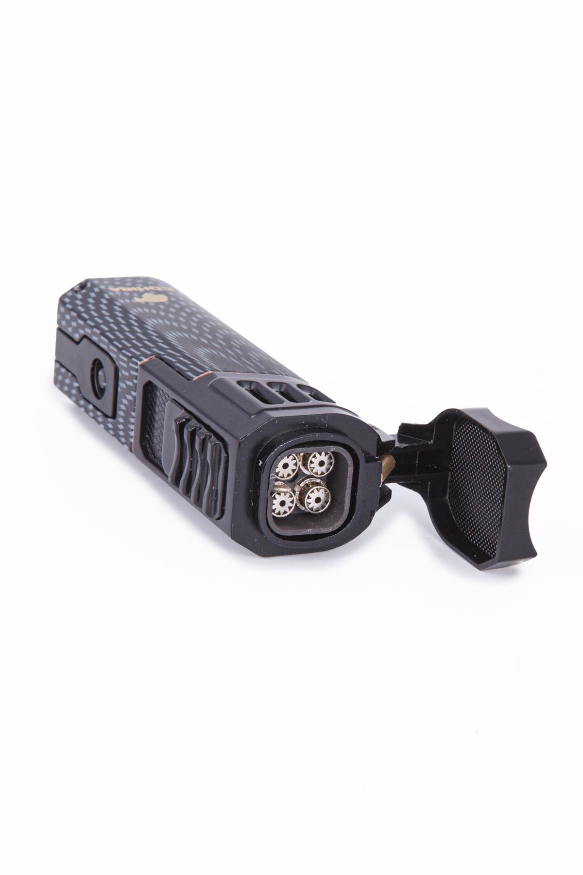 TR7955,Cohiba 4 Torch Pürmüz Siyah Desenli Puro Çakmağı