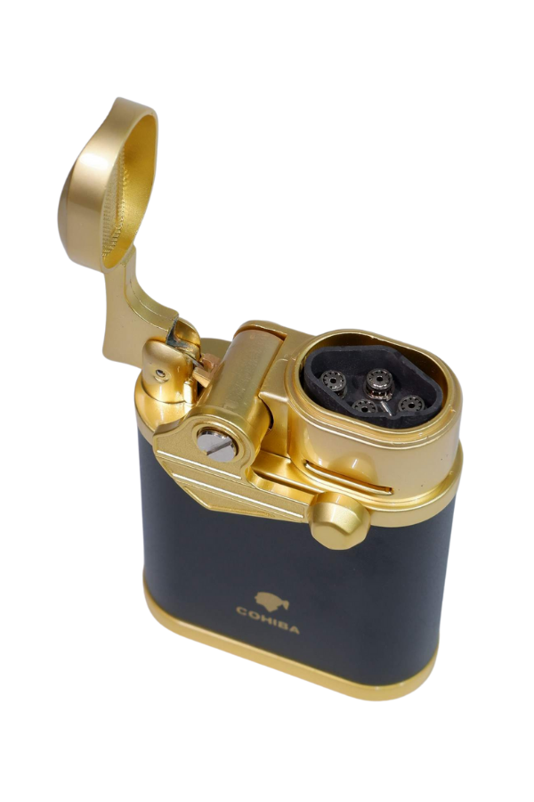 TR8951,Cohiba 4 Torch Pürmüz Siyah - Gold Puro Çakmağı