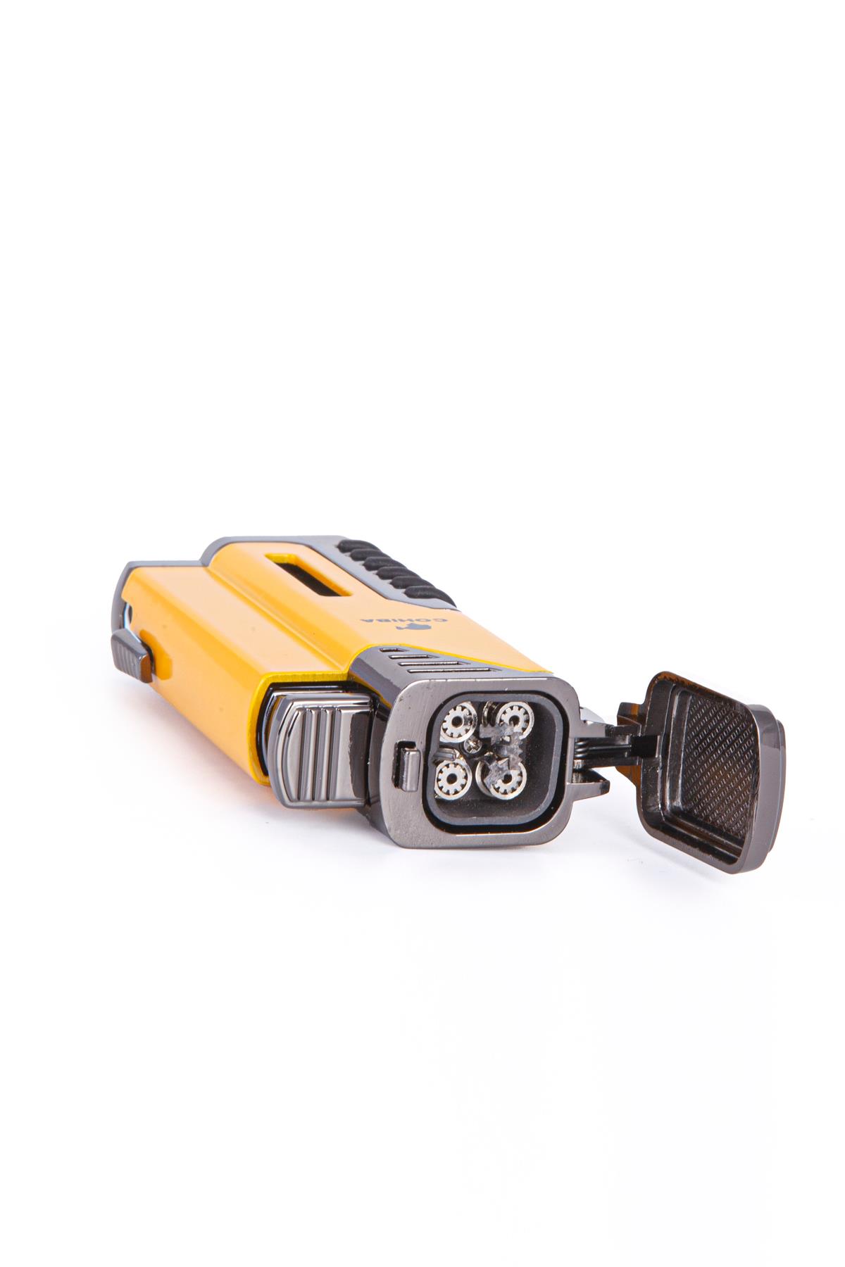 TR7927,Cohiba 4 Torch Pürmüz Sarı-Gunmetal Metal Puro Çakmağı
