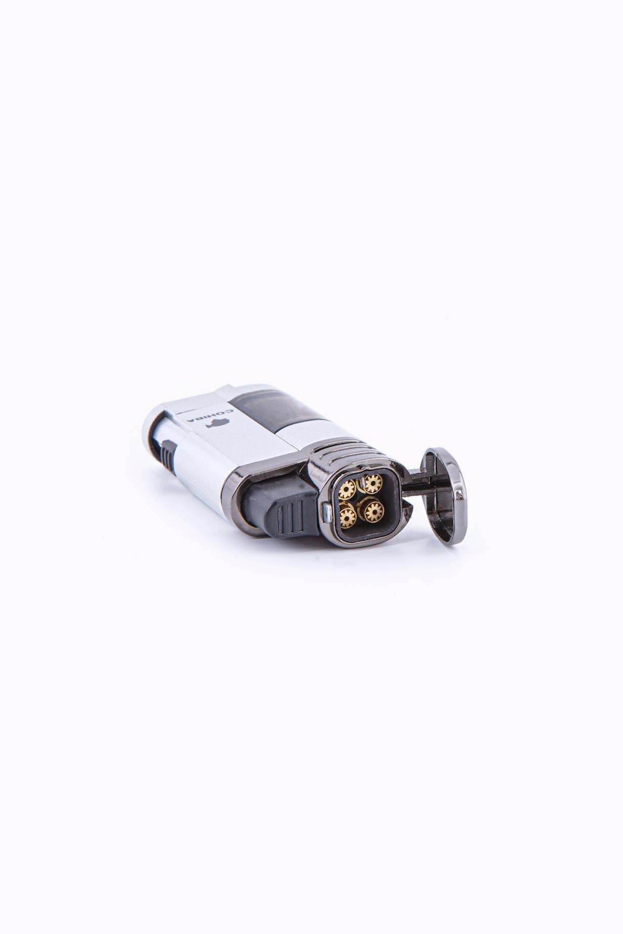 TR7279,Cohiba 4 Torch Pürmüz Gümüş Metal Puro Çakmağı
