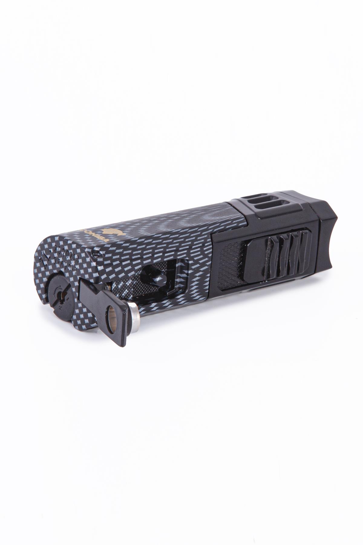 TR7955,Cohiba 4 Torch Pürmüz Siyah Desenli Puro Çakmağı