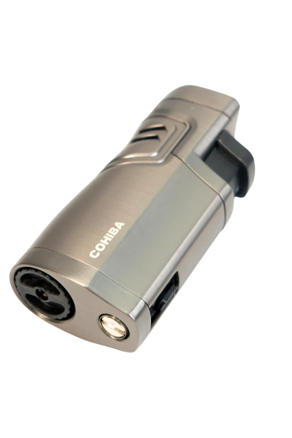 TR9514,Cohiba 4 Torch Pürmüz Delici Gunmetal Metal Puro Çakmağı