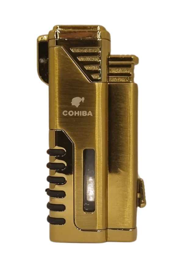 TR7926,Cohiba 4 Torch Pürmüz Gold Metal Puro Çakmağı