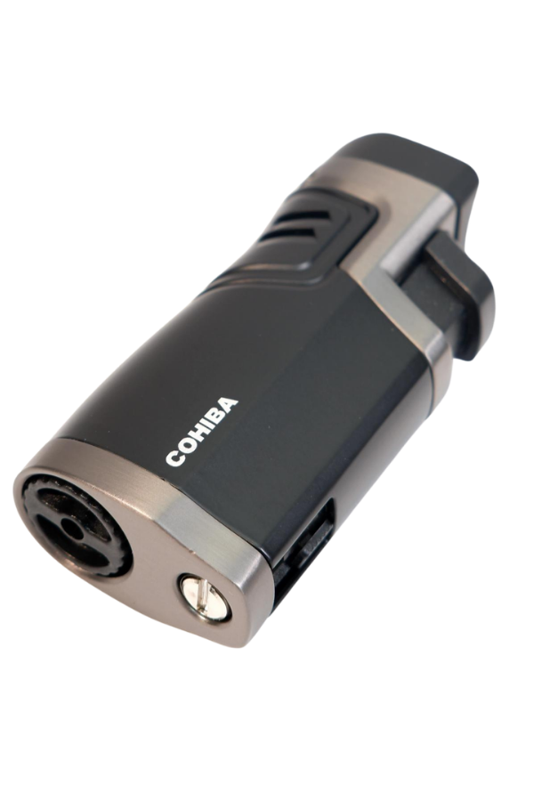 TR9494,Cohiba 4 Torch Pürmüz Delicili Siyah Metal Puro Çakmağı