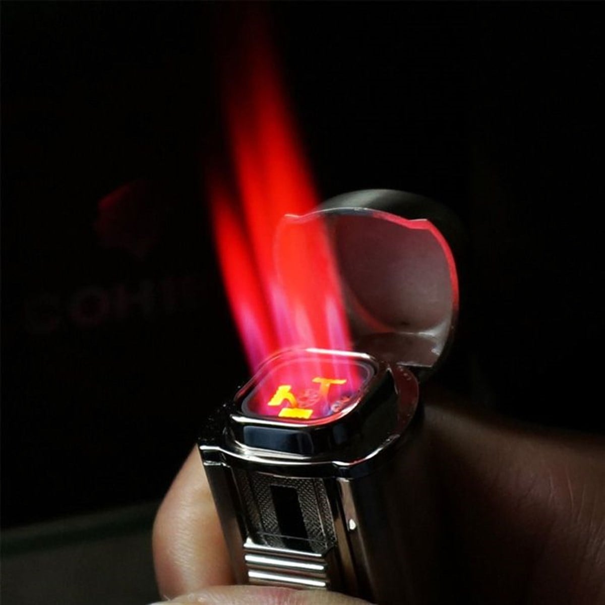TR647,Cohiba Dört Torch Gunmetal Puro Çakmağı