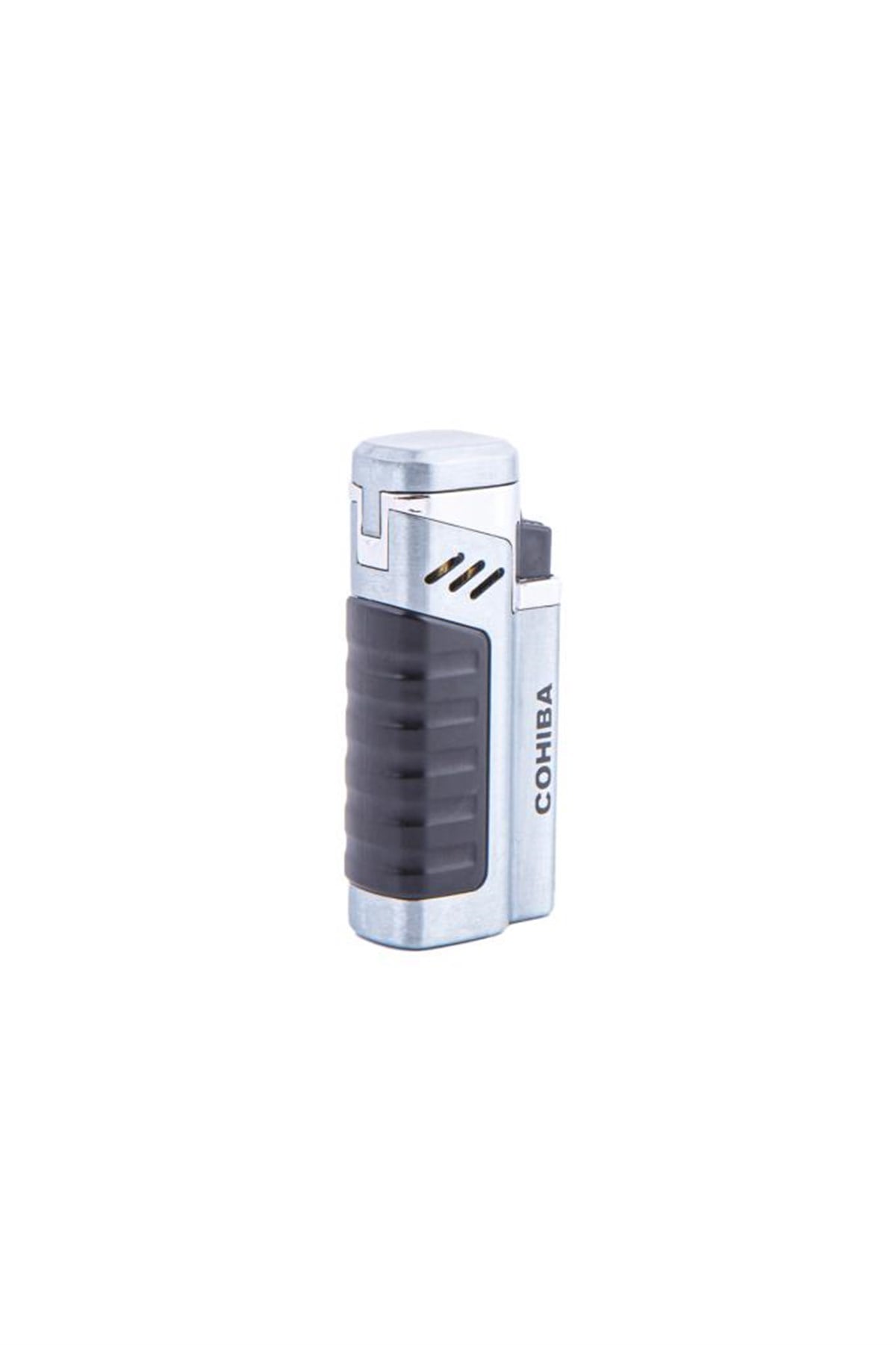 TR4646,Cohiba Dört Torch Siyah-Gümüş Puro Çakmağı
