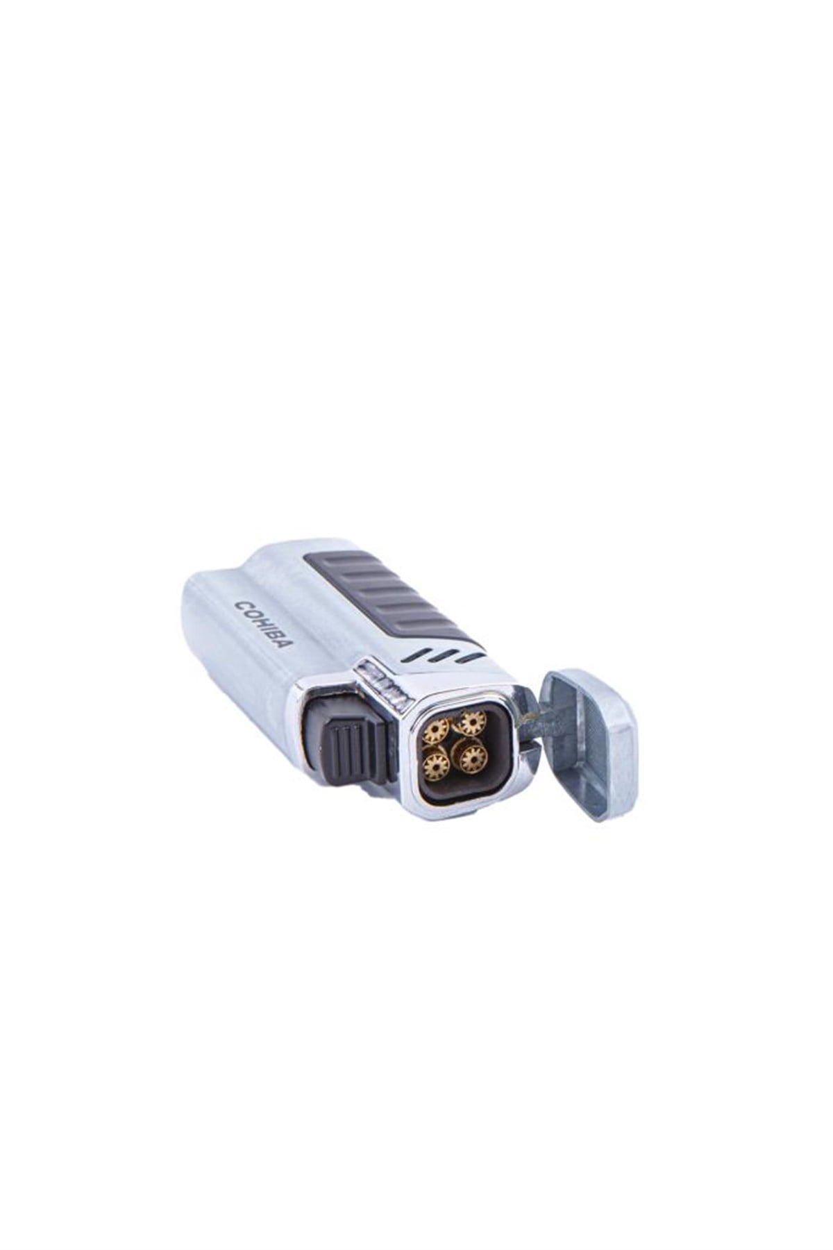 TR4646,Cohiba Dört Torch Siyah-Gümüş Puro Çakmağı