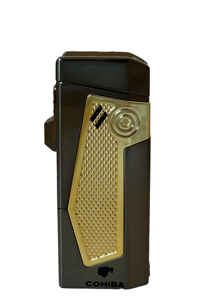 TR6677,Cohiba Gunmetal-Gold Dahili Delicili Dört Torch Pürmüz Puro Çakmağı