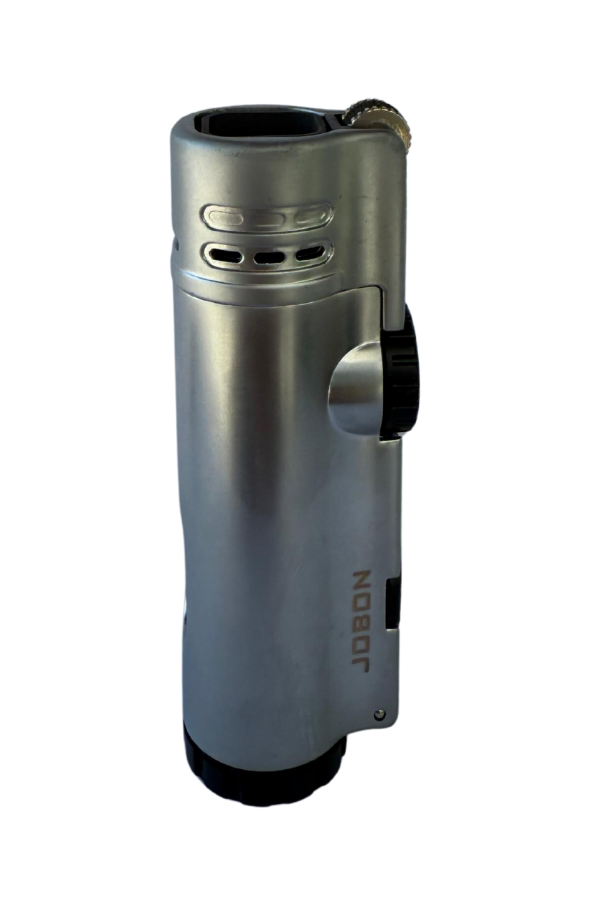 TR8590,Jobon Dört Torch Pürmüz Gümüş Metal Puro Çakmağı