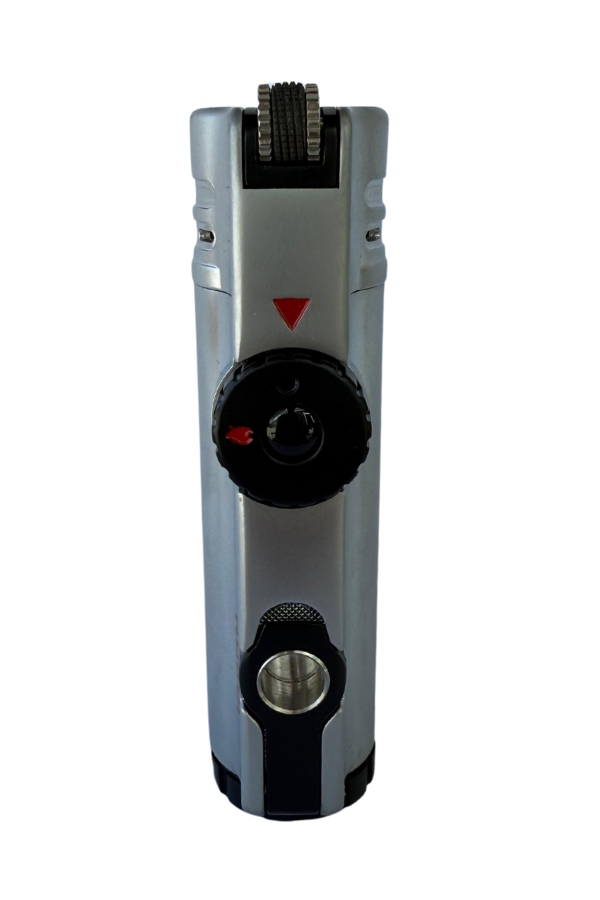 TR8590,Jobon Dört Torch Pürmüz Gümüş Metal Puro Çakmağı