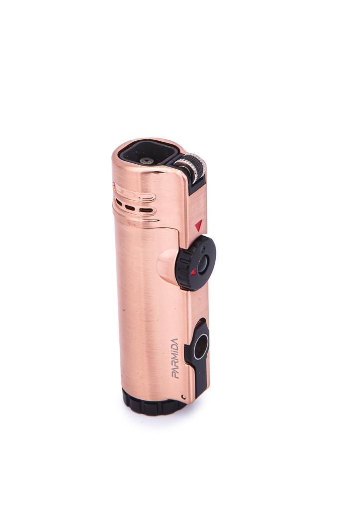 TR7189,Parmida 4 Torch Pürmüz Rose Gold Metal Puro Çakmağı