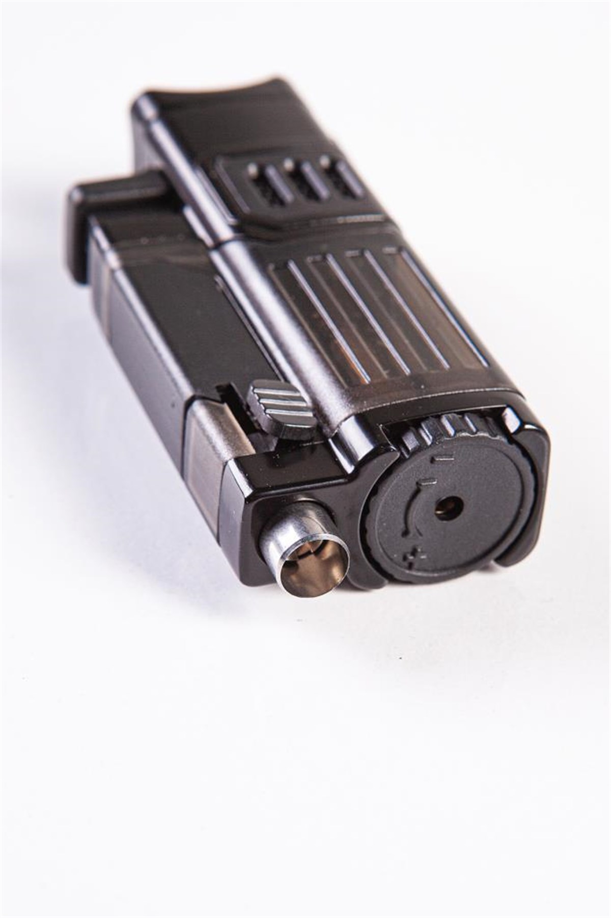 TR2427,Parmida Dört Torch Siyah Puro Çakmağı 