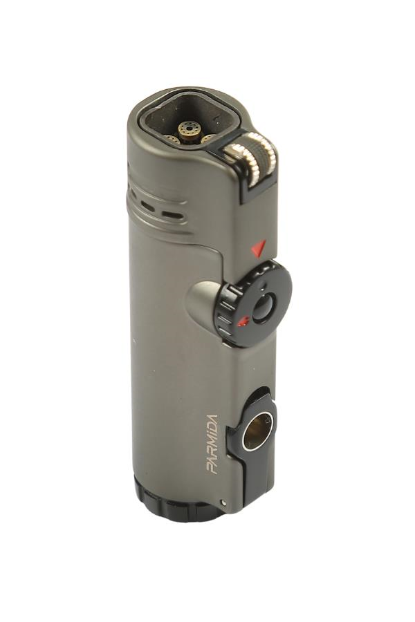 TR7198,Parmida 4 Torch Pürmüz Gunmetal Metal Puro Çakmağı