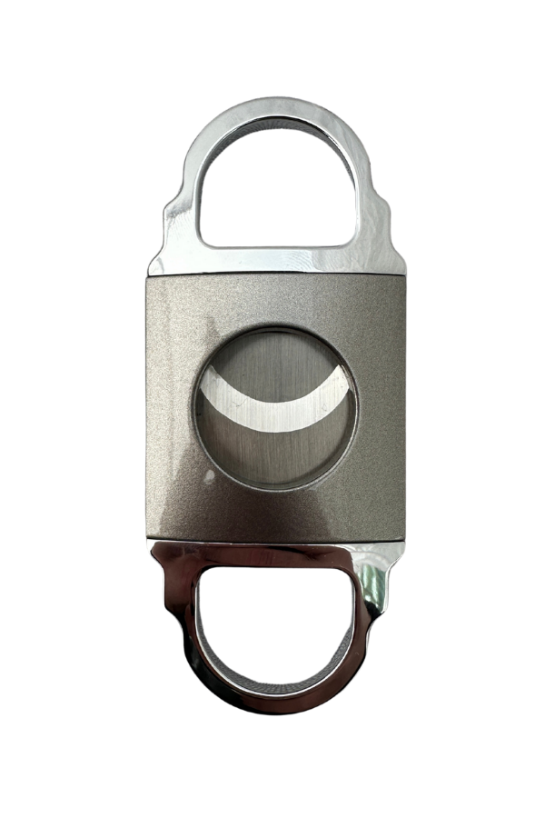 TR8342,Parmida Çakmak Küllük Kesici Sehpa Dörtlü Gümüş Puro Seti