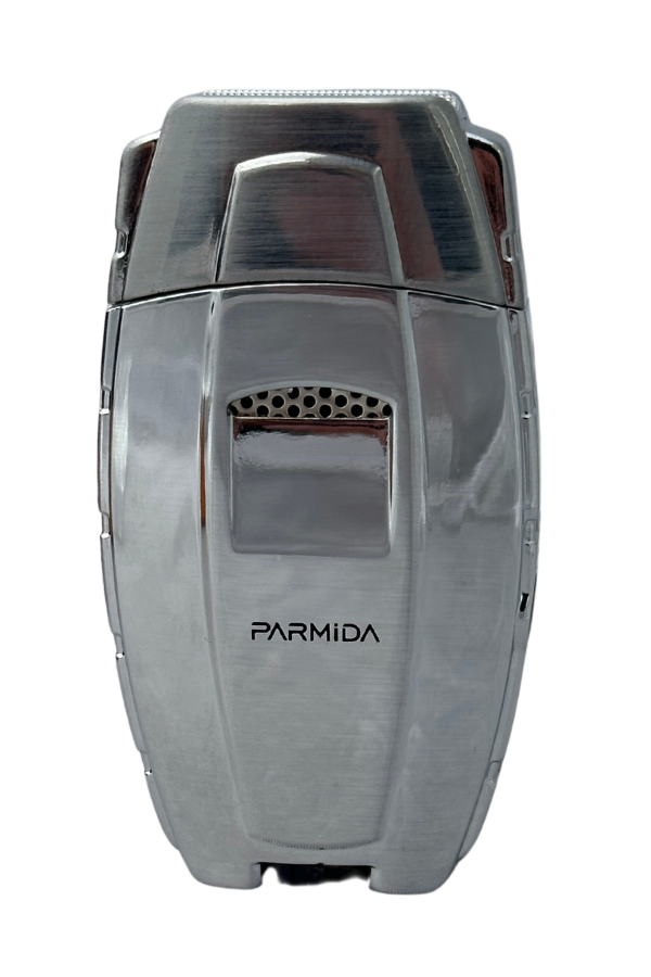 TR8338,Parmida Çakmak Kesici Küllük Sehpa Dörtlü Gümüş Puro Seti