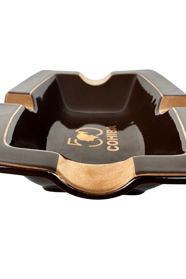 TR8260,Cohiba 50. Yıl Kahverengi Porselen Dörtlü Puro Küllüğü