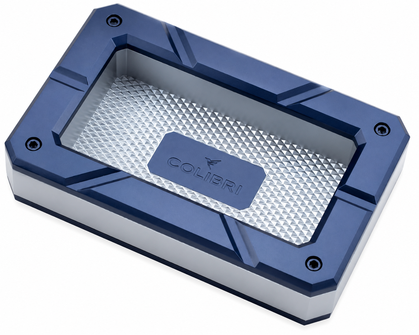 TR9938,Colibri Rally Ashtray Lacivert - Gümüş Puro Küllüğü