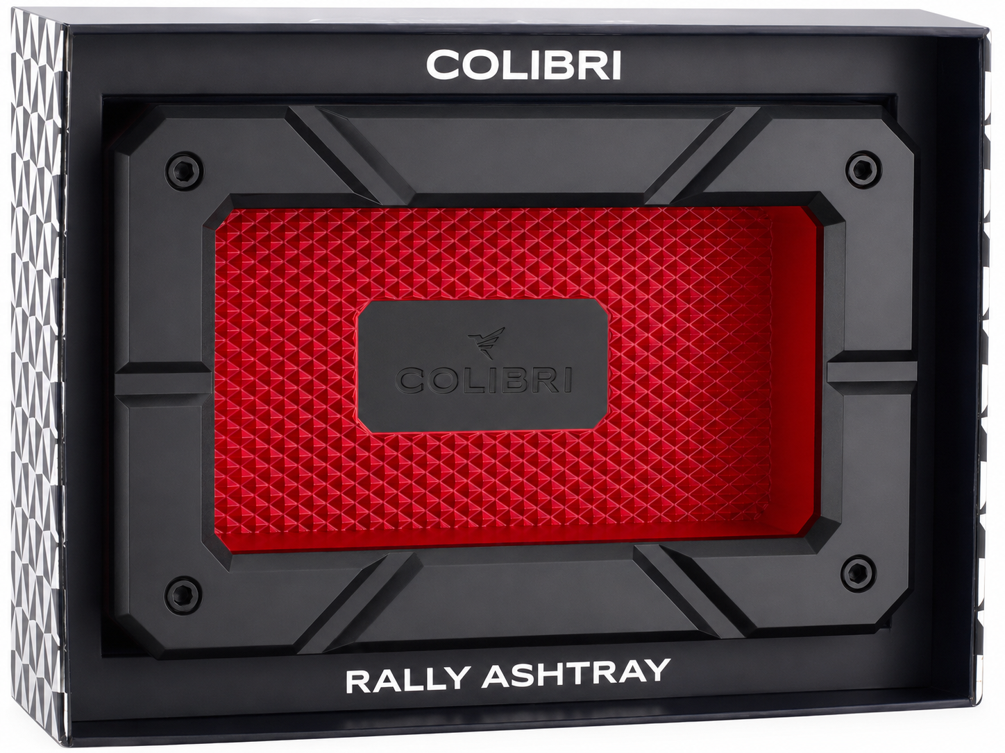 TR9940,Colibri Rally Ashtray Siyah - Kırmızı Puro Küllüğü