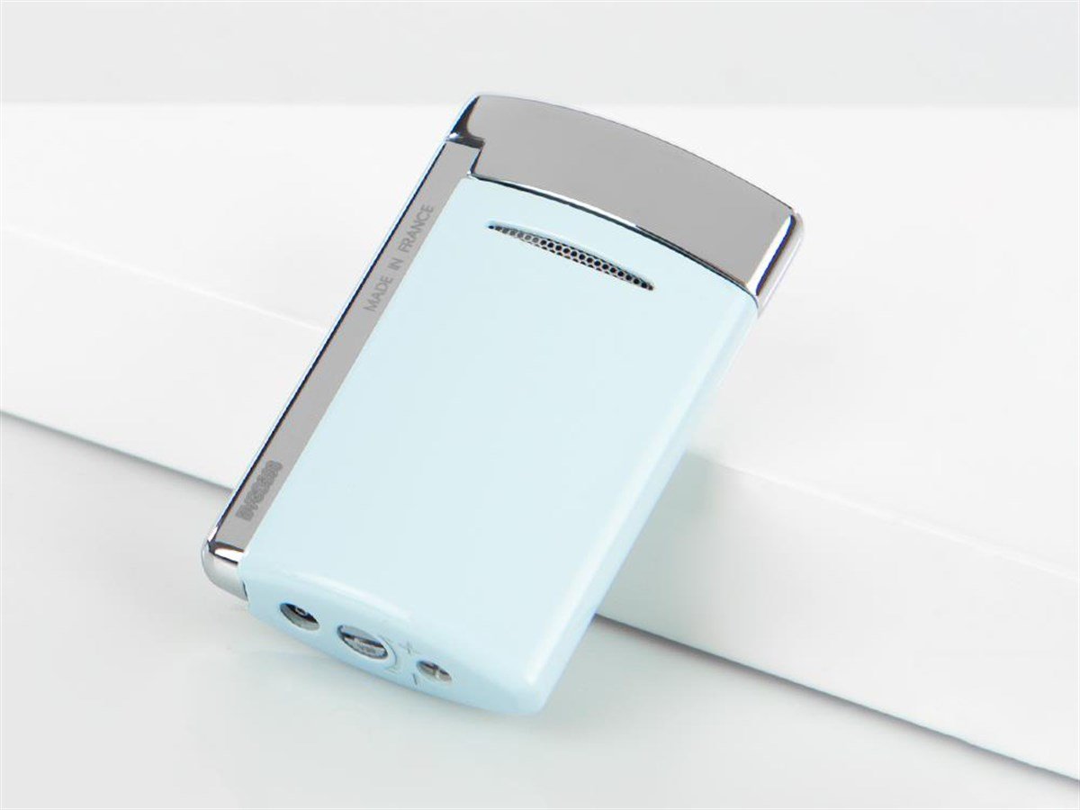 TR4458,S.T Dupont Minijet Puro Çakmağı Krom Mavi 10879